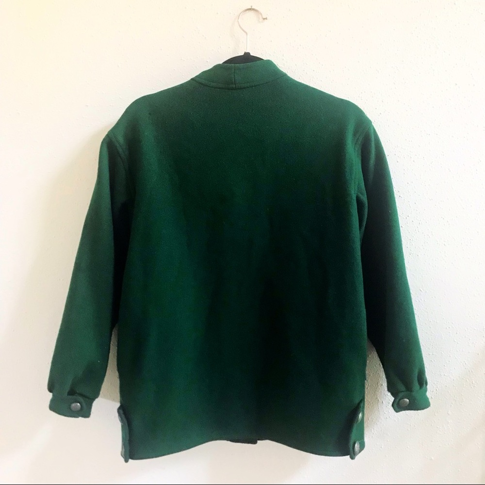 Vintage Emerald Woolen Ski Coat 🎿 - Picture 2 of 7